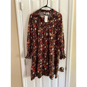 Simply Southern Floral Tiered Dress NeW